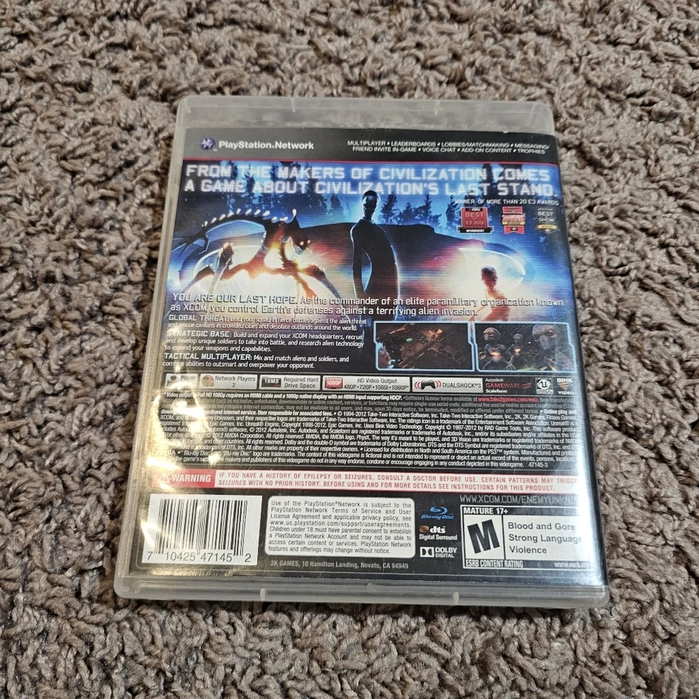 PS3 XCom Enemy Unknown